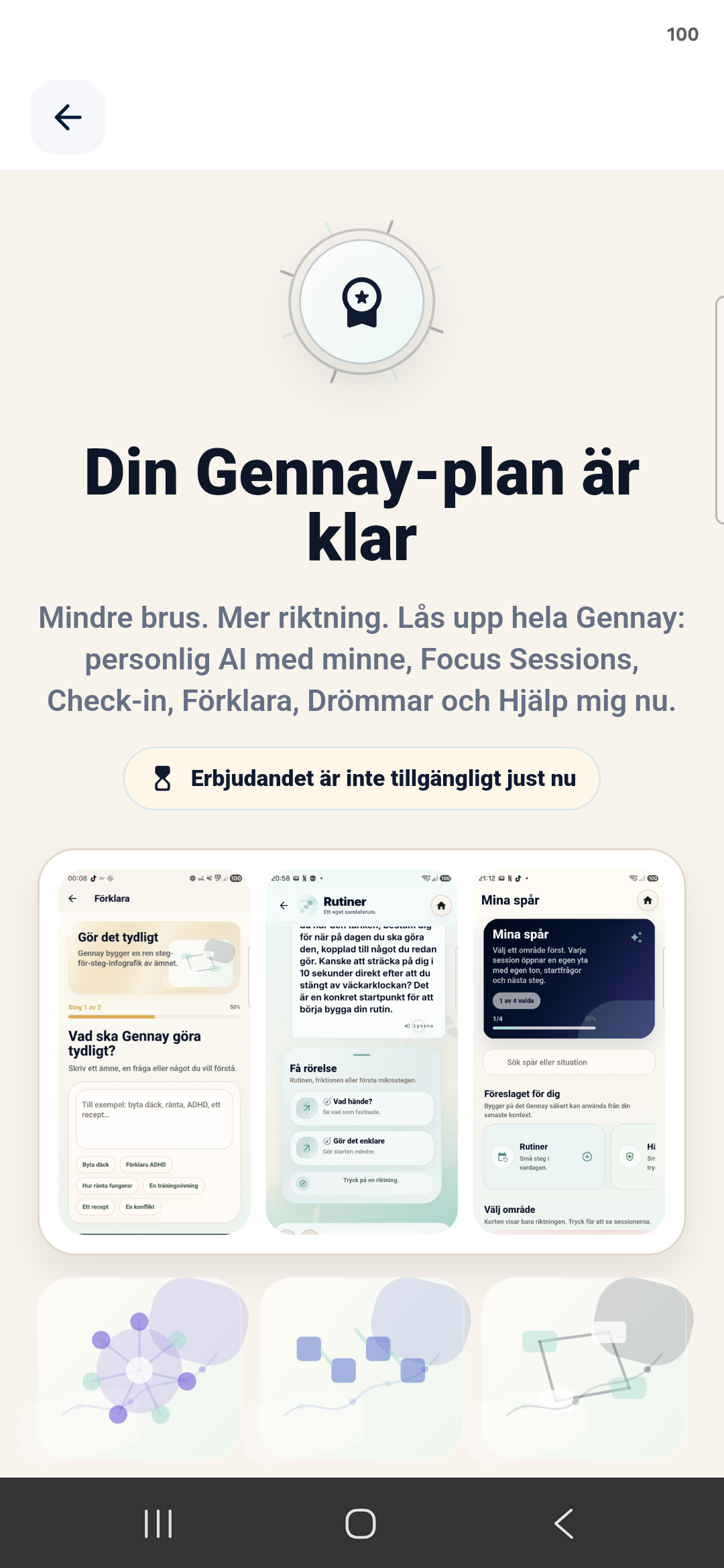 Gennay paywall showing the annual plan first.